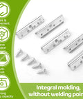 Beefed Up Metal End Clips For Webbing Lawn Chairs 2 Inch Replacement Kit With Screws, showing steel clips and screws with features.