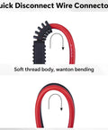 12 Gauge Quick Disconnect Polarized Wire Harness With 12 Inch Heavy Duty SAE Connector cable bending demonstration