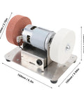 7 Speed Mini Bench Grinder 100W Motor Electric Polishing And Grinding Machine For Woodworking Metal Jewelry Cutter Crafting, 160mm size.