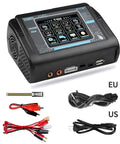 Touch Screen Dual RC Battery Charger And Discharger 150W 10A with AC DC power balance board and all-in-one Beast Octopus harness