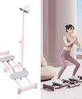 Thigh Strength Training Machine With AI Counting And Safe Bar For Beginners Ideal Home Gym Equipment in use with woman exercising
