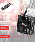 High Performance 30mm RC Motor Heatsink And ESC Cooling Fan with T6 aluminum frame, visible connector, max 28000 RPM speed.