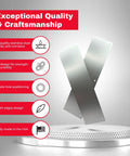Heavy Duty 4X16 Inch Door Push Plate Rock Solid Clear Anodized Aluminum Guard With Easy Screw Mounting For Wood Or Metal Doors features exceptional quality craftsmanship.