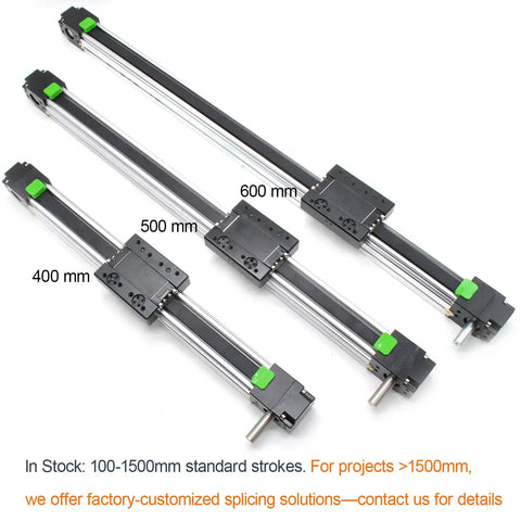 High Speed 500mm Belt Drive Linear Guide Rail Motion Slide Actuator Module For CNC Linear Position Kit With Preassembled NEMA 23 Motor Mount And Coupling For Quick Install And Stepper Motor Compatibility Plug And Play Ready, 500 mm aluminum rail