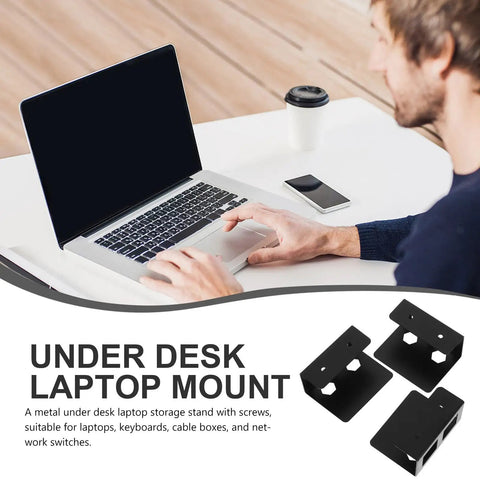 Kick That Desk Clutter To The Curb With This Super Solid Under Desk Laptop Mount Rack Featuring A Slick Universal Metal Bracket For Keyboards And Routers A Total Game Changer For Your Home Office Setup.