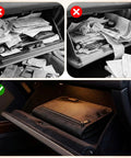 Heavy Duty Car Glove Box Organizer Keeps Your Paperwork Legit And Ride Ready Zippered Oxford Canvas Document Holder in car glove box.