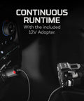 LuxTreme SL50 Spotlight With 450 Lumens Half Mile Beam Waterproof LED Flashlight Rechargeable 40 Hour Run Time connected in car