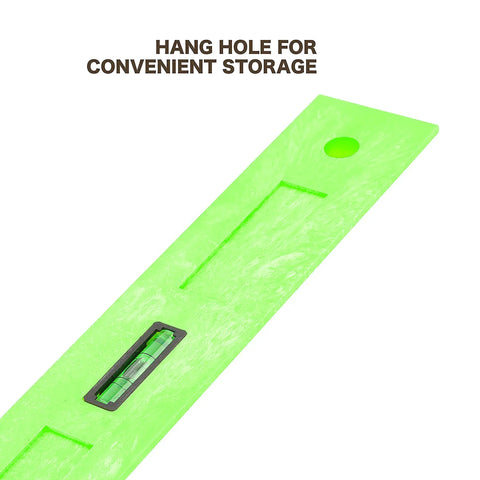 Twelve Inch Polystyrene Level Ruler With Dead On Plumb Vials, Sae Center Finding Scale, Tough As Nails Framing And Picture Hanging Tool, Precision Diy Layout Gauge, Made In Usa with hang hole for storage
