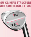 Close-up of a sandblasted golf club head from Women's 12 Piece Golf Club Set With 460cc Driver, Fairway Wood, Hybrid, Irons, Putter.