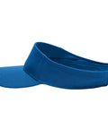 Royal Blue Adjustable Sports Sun Visor with Mesh Backing for mechanics, featuring hook closure and tricot backing.