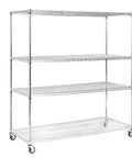 Heavy Duty 5 Tier Metal Wire Shelving Unit With 250 Kg Per Shelf Capacity, No Tools Needed For Easy Assembly, Adjustable Storage Rack