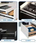 Rock Solid Triple Section Ball Bearing Drawer Slides Built To Last With Cold Rolled Steel delivering smooth glide in various cabinets.