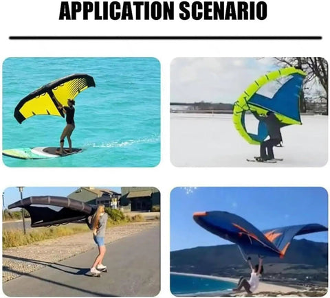 Inflatable Windsurf Wing 4m2 5m2 6m2 For Wingfoil And Hydrofoil Boards Ride Ready Handheld Surf Sail With Window application