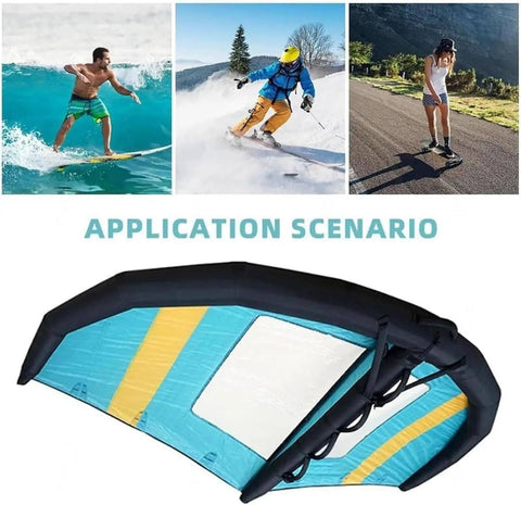 Portable Windsurfing Inflatable Wing With Window for Easy Hands Free Wingsurfer Kite Surfing and Foil Surfboard Fun