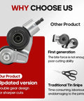 Comparison of double gear Metal Nibbler Drill Attachment Turn Your Power Drill Into A Pro Level Sheet Metal Cutter With A Double Cut Design For Fast Clean Burr Free Cuts On Steel Aluminum And Roofing Panels with traditional cutters