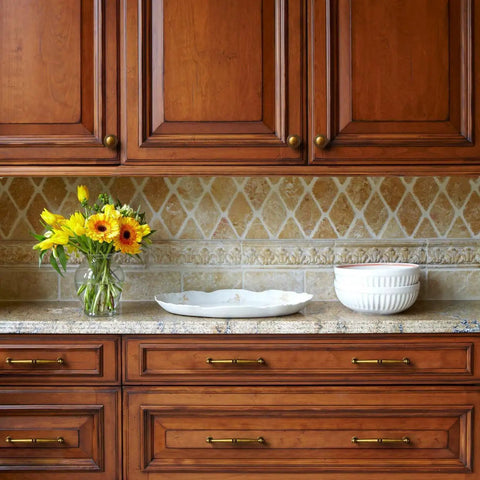 Rustic kitchen with Slick Antique Brass Cabinet Knobs 6 Pack Solid Zinc Alloy Hardware Vintage Kitchen Drawer Knobs Single Hole Pulls