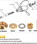 Diagram and parts of Propeller Installation Hardware Kit For 150-300 HP Outboard Motors Includes Thrust Washer Spacer Washer Nut And Cotter Pin Replacement For OEM 6E5-45987-01