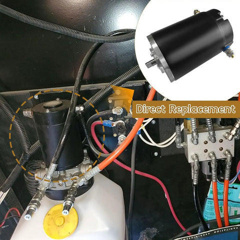 167576 Hydraulic Slide Out Pump Motor For RV Leveling System 4200 RPM Go To Replacement Part Compatible With 149087 414018 And 146374 Through 146378 Durable Build For Easy Install, RV hydraulic pump motor installed in leveling system