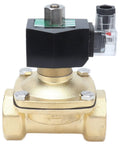 Pro Grade Brass Solenoid Valve Normally Open Configuration Running Dead Smooth With Direct Acting Diaphragm And Zero Hassle Manual Override Lever For Rock Solid AC380V Automation Systems, 45mm size, direct acting diaphragm.