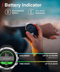 Person using D5 Wrist Dive Computer With USB Cable Black, 100m Water Resistant, Wireless Tank Pressure, Vibration Alarms on wrist