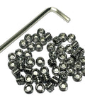 50 Piece Set Screws One Quarter Twenty By Three Sixteenths Inch 304 Stainless Steel Allen Head Hex Socket Grub Screws With Allen Wrench