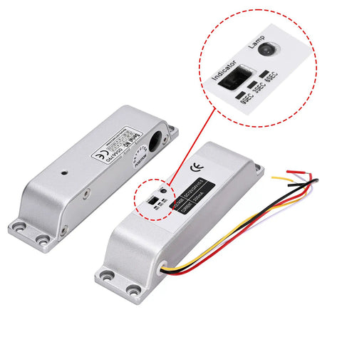 Heavy Duty Rugged 12V Dc Electric Drop Bolt Lock With Fail Safe Time Delay Electronic Security Lock for Interior Doors and Steel Gates.