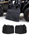 Pair of Front Door Storage Bags for Ford Bronco 2021 and up displayed by the vehicle, showcasing heavy-duty fabric design.