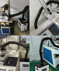 Pro Grade Laser Engraver Smoke Purifier with 4 Stage Filtration Solder Fume Extractor setup with laser cutter.