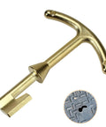 Water Meter Key And Lid Opening Tool For Valve Box 5.5 Inch Length Heavy Duty Metal T Wrench Hook To Access Main Valve And Turn Off Water Fits Water Meter Boxes Model M07001