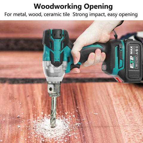 HeVirgo Cordless Electric Impact Wrench 18V With Brushless Motor And 520Nm High Torque For Automotive Repairs Includes 13000 Mah Battery Six Sockets Easy To Use Portable Power Tool Shipped From USA Direct drilling into wood with a drill bit.