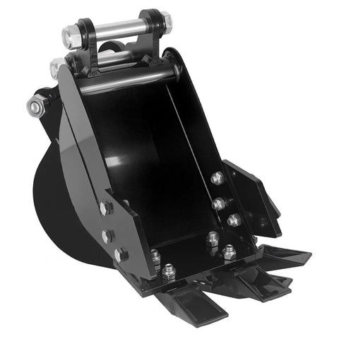 Complete Mini Excavator Accessories Kit with narrow screening bucket, built tough as nails, rust-resistant, for harsh job sites