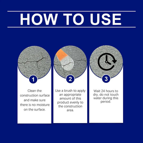 How to use Transparent Waterproof Sealant Rapid Dry Spray: Clean surface, apply with brush, wait 24 hours to dry.