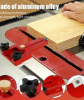 Rock Solid Aluminum Thin Rip Table Saw Jig Guide With Ridiculously Stable Clamping System For Exact Strip Cutting, aluminum alloy construction.