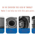 Series of images showing thrust bearings with cracks, rust, load noise, and poor temperature resistance issues.