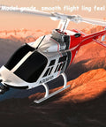 C138 Remote Control Helicopter One Thirty Three Scale Bell 206 Chopper flying over mountains at sunset