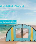 Inflatable Surf Wing 4m2 5m2 6m2 With Window Handheld Foil Wing Kite on beach with clear sky and text about features