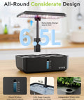 Indoor Hydroponics Grow System With 12 Pod Kit And Full Spectrum LED Grow Light Height Adjustable To 21 Inches 180 Degree Rotatable Lamp