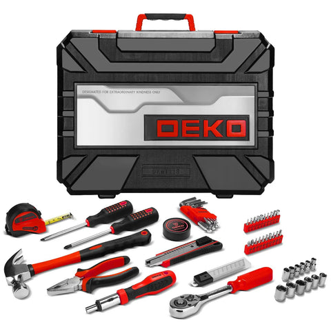 228 Piece Home Tool Kit With Storage Case And Socket Wrench Set for car maintenance DIY garage ready premium chrome finish steel