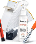 All In One Golf Grip Regripping Kit With 5oz Solvent, 15 Grip Tapes, Tape Remover Tool, Hook Blade And Rubber Vise Clamp shown