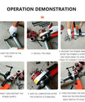 Operation demonstration of Rock Solid Electric Pipe Threader With Portable Handheld Threading Machine for pipe cutting.