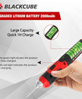 Cordless Soldering Iron Kit 4V Rechargeable With 2000mAh Lithium Battery showcasing charging indicator and LED spotlight