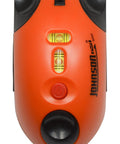 Interior Range Laser Level With 30 Ft Projection, High Visibility Orange, heavy duty construction tool, top view