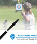 24 Pack 100 Grain Five Sixteenth Inch Screw In Field Arrow Tips For Archery Targets And Practice shown with archer