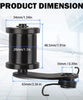 Heavy Duty Chain Tensioner With One And Three Quarter Inch Roller, dimensions labeled, for mini bikes and powersports