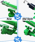 Comparison of new vs old Impact Sprinkler With Pressure Gauge 2 Inch Farm Irrigation Spray Gun 360 Degree Big Coverage Watering System