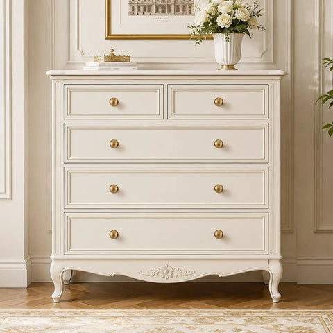 Premium Zinc Alloy Cabinet Knobs And Drawer Pulls One Inch Round Ball Champagne Bronze Finish For Kitchen Islands Dresser Drawers on white dresser.