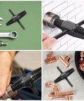 Heavy Duty Screw Extractor Set With Dual-head Design For Easy Bolt Removal And Broken Water Pipe Screw Fixing, on copper pipes