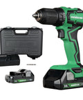 18V MultiVolt Cordless Sub-Compact Drill Kit With 1/2 Inch Chuck, Dual 2.0Ah Batteries With Fuel Gauge, Brushless Motor Delivers 485 In-Lbs Torque, Lifetime Tool Warranty, DS18DDXS with case