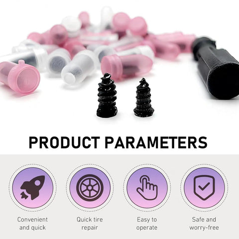 40 Piece Car Tire Repair Nails Screw In Self Service Vacuum Tire Plug Kit Carbon Steel Waterproof Puncture Repair Screws