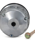 Primary Drive Clutch For EZGO TXT And RXV Golf Carts 2010 And Up OEM Replacement 618684 644299 672686 Beefed Up Aluminum Alloy For Durability Solid Heat Dissipation And Smooth Reliable Performance, front view with mounting bolt